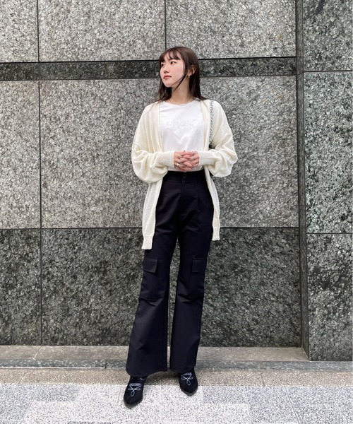 EPIMI E'PIMMY（エピミエピミー）の「スラブオーバーカーディガン（カーディガン/ボレロ・レディース・ピンク/ブルー/オフホワイト/ブラック・MEDIUM）」の17枚目の写真