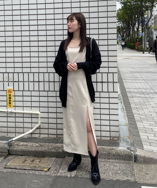 EPIMI E'PIMMY（エピミエピミー）の「スラブオーバーカーディガン（カーディガン/ボレロ・レディース・ピンク/ブルー/オフホワイト/ブラック・MEDIUM）」の19枚目の写真