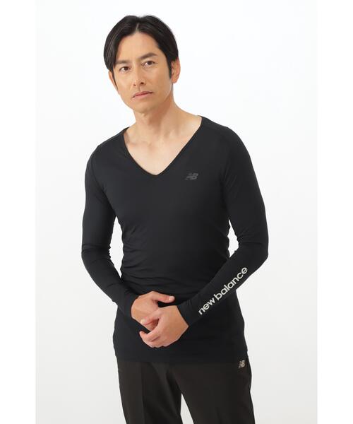 New Balance Golf(ニューバランスゴルフ)の「【new balance golf】4WAYベア天竺 Vネック インナー プルオーバー (MENS WORLD)(Tシャツ/カットソー・メンズ・ブラック/ホワイト/グレー系その他2・MEDIUM/LARGE/X-LARGE/XX-LARGE)」の1枚目の写真
