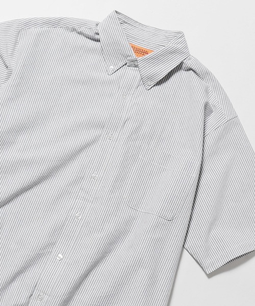 UNIVERSAL OVERALL（ユニバーサルオーバーオール）の「UNIVERSAL OVERALL/ユニバーサルオーバーオール BD SHIRT S/S シャツ（シャツ/ブラウス・メンズ・ブラック/サックスブルー/ブラウン・XL/L/M）」の2枚目の写真