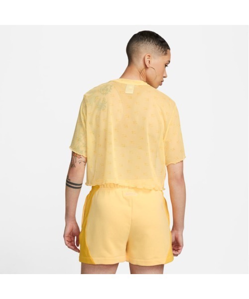 NIKE(ナイキ)の「NIKE/ナイキ W エア メッシュ S/S クロップ トップ AOP(その他トップス・レディース・ブラック/イエロー・M/L/S/XL)」の4枚目の写真