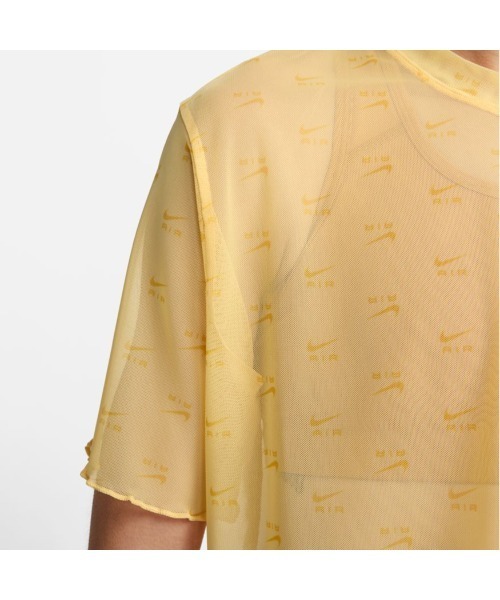 NIKE(ナイキ)の「NIKE/ナイキ W エア メッシュ S/S クロップ トップ AOP(その他トップス・レディース・ブラック/イエロー・M/L/S/XL)」の5枚目の写真