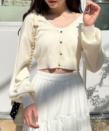 OLIVE des OLIVE | ハートボタンクロップドカーディガン(カーディガン/ボレロ)