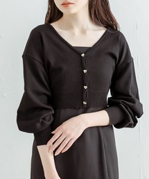 OLIVE des OLIVE | ハートボタンクロップドカーディガン(カーディガン/ボレロ)