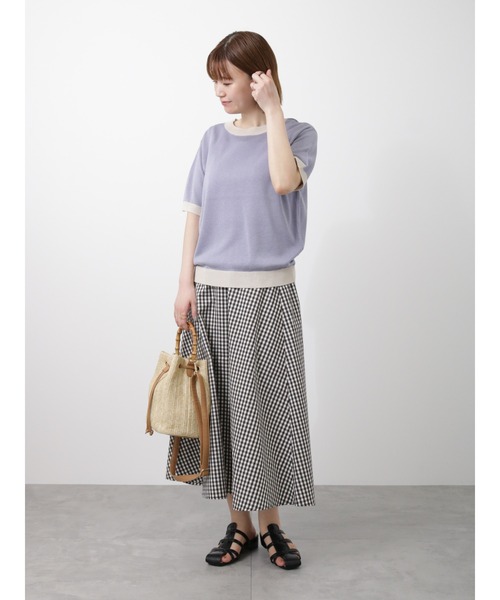 Lugnoncure（ルノンキュール）の「【BRING Material】フレアスカート（スカート・レディース・ネイビー/グリーン/ブラック・ﾌﾘ-）」の15枚目の写真