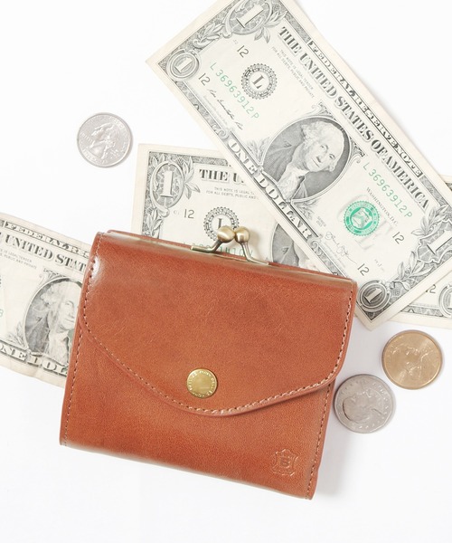 BELLIES YORK/ベリーズヨーク 二つ折り財布 レザー ワンポイント ロゴ