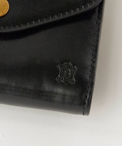 BELLIES YORK/ベリーズヨーク 二つ折り財布 レザー ワンポイント ロゴ