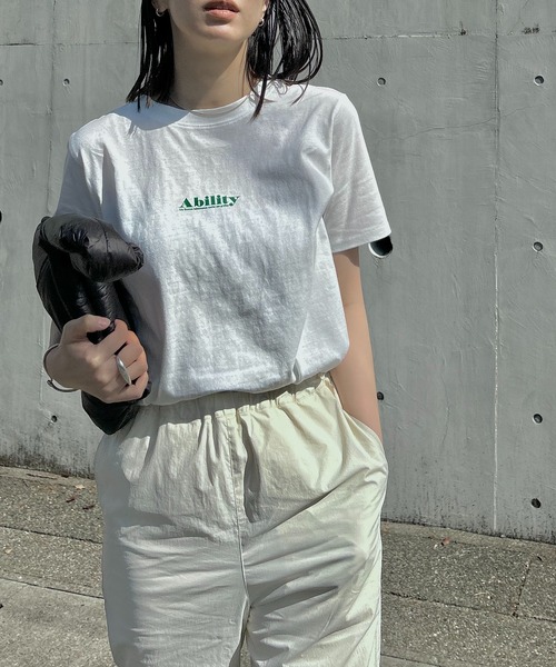 y/m by RIKA（イムバイリカ）の「Ability Tシャツ（Tシャツ/カットソー・レディース・オフホワイト/グリーン・FREE）」の8枚目の写真