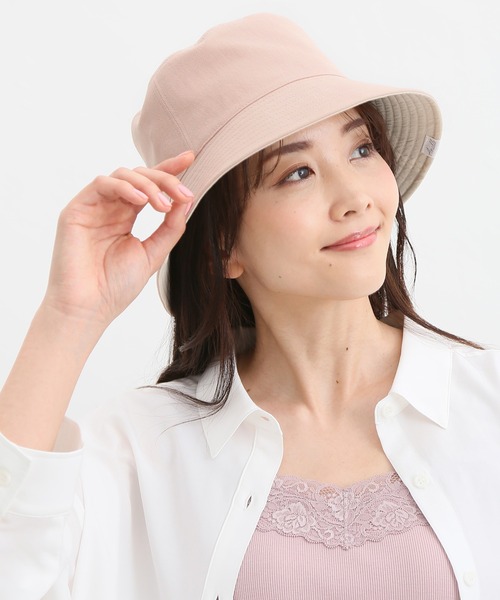 Honeys（ハニーズ）の「リバーシブルバケット（ハット・レディース・ベージュ/ホワイト系その他/ブラック/ホワイト×ブラック/ピンクベージュ・FREE）」の5枚目の写真