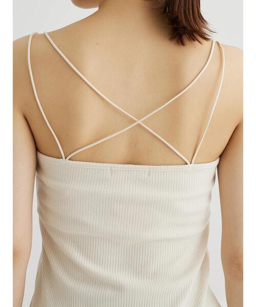 Green Parks(グリーンパークス)の「カップ付きマルチストラップキャミ(キャミソール・レディース・グリーン/モカ/ブラック/ライトベージュ・FREE)」の21枚目の写真