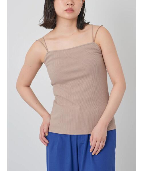 Green Parks(グリーンパークス)の「カップ付きマルチストラップキャミ(キャミソール・レディース・グリーン/モカ/ブラック/ライトベージュ・FREE)」の16枚目の写真