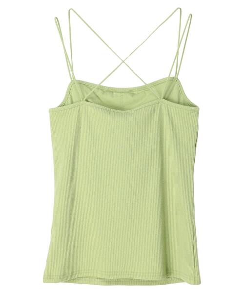 Green Parks(グリーンパークス)の「カップ付きマルチストラップキャミ(キャミソール・レディース・グリーン/モカ/ブラック/ライトベージュ・FREE)」の14枚目の写真