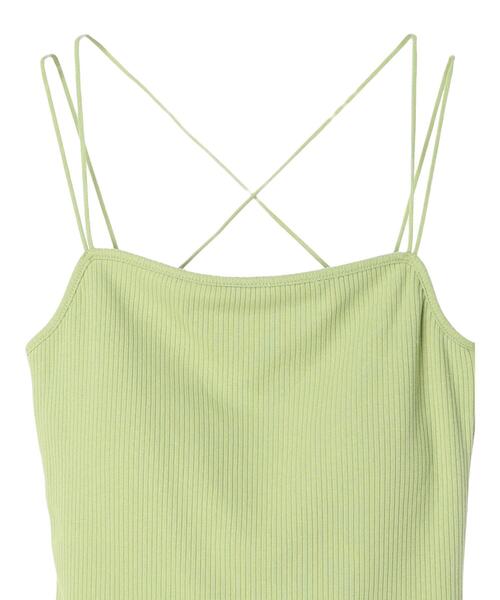 Green Parks(グリーンパークス)の「カップ付きマルチストラップキャミ(キャミソール・レディース・グリーン/モカ/ブラック/ライトベージュ・FREE)」の13枚目の写真