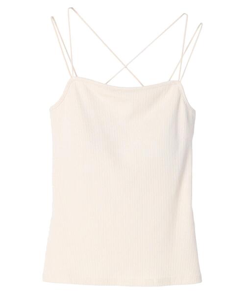 Green Parks(グリーンパークス)の「カップ付きマルチストラップキャミ(キャミソール・レディース・グリーン/モカ/ブラック/ライトベージュ・FREE)」の7枚目の写真