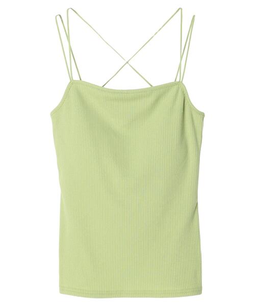 Green Parks(グリーンパークス)の「カップ付きマルチストラップキャミ(キャミソール・レディース・グリーン/モカ/ブラック/ライトベージュ・FREE)」の5枚目の写真