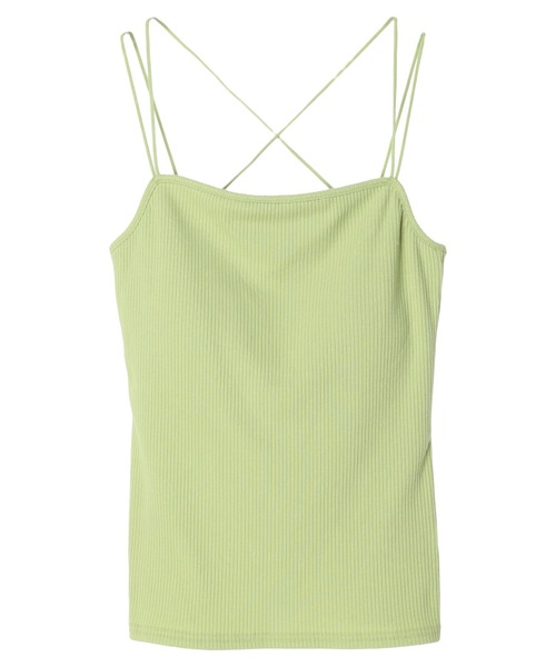 Green Parks(グリーンパークス)の「カップ付きマルチストラップキャミ(キャミソール・レディース・グリーン/モカ/ブラック/ライトベージュ・FREE)」の4枚目の写真