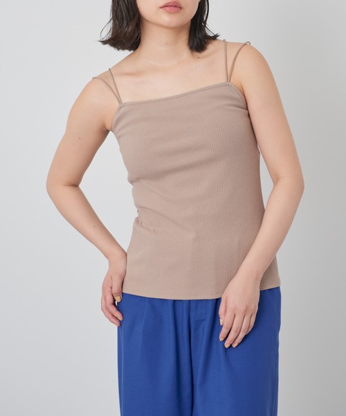 Green Parks(グリーンパークス)の「カップ付きマルチストラップキャミ(キャミソール・レディース・グリーン/モカ/ブラック/ライトベージュ・FREE)」の3枚目の写真