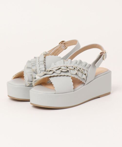 cloverleaf（クローバーリーフ）の「【cloverleaf】 厚底プラットフォームサンダル（サンダル・レディース・ブラック/ライトブルー/サーモンピンク・LL/M/L/S）」の3枚目の写真