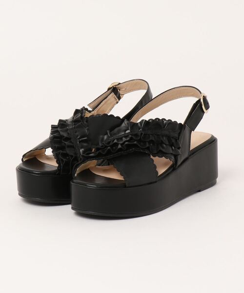 cloverleaf（クローバーリーフ）の「【cloverleaf】 厚底プラットフォームサンダル（サンダル・レディース・ブラック/ライトブルー/サーモンピンク・LL/M/L/S）」の2枚目の写真