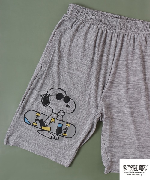 PEANUTS(ピーナッツ)の「PEANUTS スヌーピー カチオン ハーフパンツ ドライ素材(その他パンツ・レディース・グレー/ブルー/ネイビー/チャコール/ネイビー系/グレー系その他2/ブルー系その他/グレー系その他・M/L/LL)」の3枚目の写真