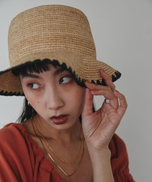 (VINCENT PRADIER)ラフィアバケットハット