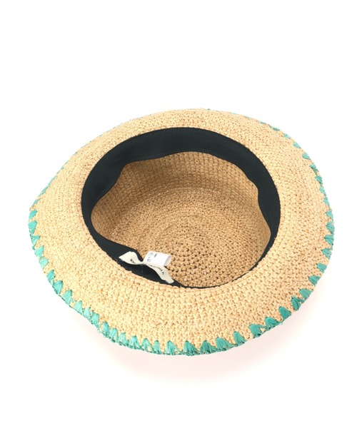Vincent Pradier（ヴァンサンプラディエ）の「(VINCENT PRADIER)ラフィアバケットハット（ハット・レディース・グリーン/ブラック・FREE）」の3枚目の写真