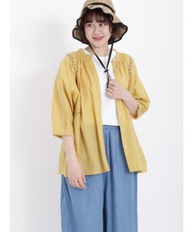 Samansa Mos2 | 切替花刺繍ブラウス(シャツ/ブラウス)