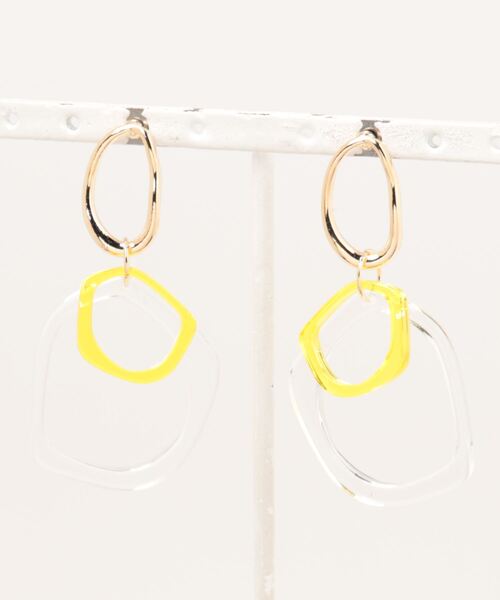 Three Four Time（ｽﾘｰﾌｫｰﾀｲﾑ）の「カラークリアフレームピアス（ピアス（両耳用）・レディース・ピンク/クリア/ブルー・FREE）」の10枚目の写真