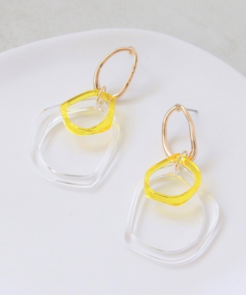 Three Four Time（ｽﾘｰﾌｫｰﾀｲﾑ）の「カラークリアフレームピアス（ピアス（両耳用）・レディース・ピンク/クリア/ブルー・FREE）」の17枚目の写真