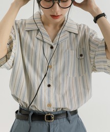 Vipoa | French retro casual stripe shirt(シャツ/ブラウス)