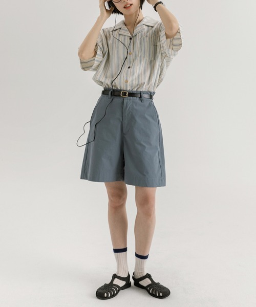 Vipoa（ヴィポア）の「French retro casual stripe shirt（シャツ/ブラウス・レディース・ブルー・FREE）」の8枚目の写真