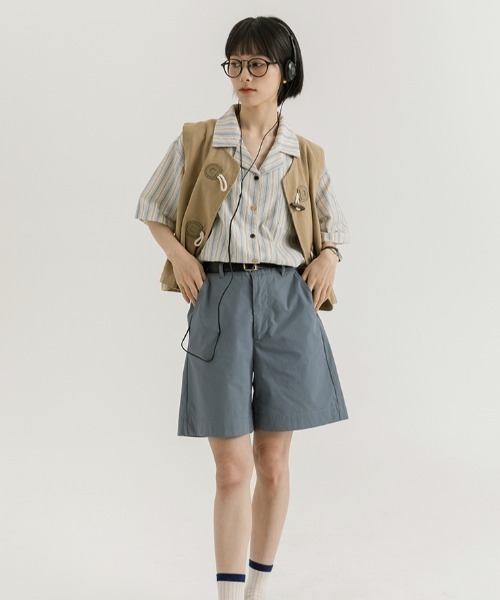 Vipoa（ヴィポア）の「French retro casual stripe shirt（シャツ/ブラウス・レディース・ブルー・FREE）」の13枚目の写真