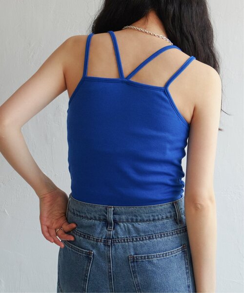 VENCEEXCHANGE（ヴァンスエクスチェンジ）の「カップ付き前後2wayキャミソール（タンクトップ・レディース・ブルー/ブラック/ホワイト/ピンク/グリーン・FREE）」の5枚目の写真