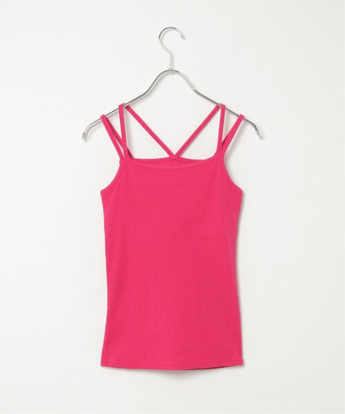 VENCEEXCHANGE（ヴァンスエクスチェンジ）の「カップ付き前後2wayキャミソール（タンクトップ・レディース・ブルー/ブラック/ホワイト/ピンク/グリーン・FREE）」の8枚目の写真