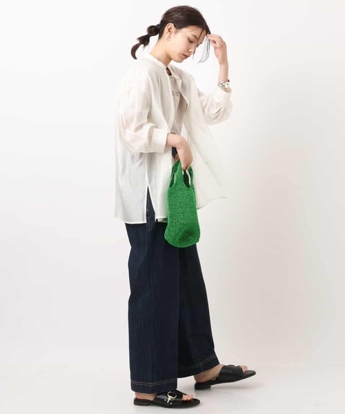 a.v.v(アーヴェヴェ)の「バックギャザーシアーシャツ(シャツ/ブラウス・レディース・アイボリー/ネイビー・38/40/34/42/36)」の17枚目の写真