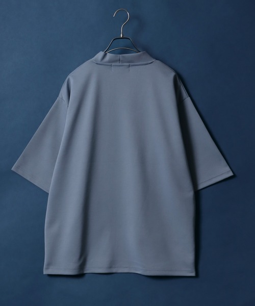 ANPAS（アンパス）の「Quick Dry Ponte Fabric Buttonless Cardigan/ドライ ポンチ 5分袖 ボタンレス カーディガン（カーディガン/ボレロ・メンズ・グレイッシュベージュ/ブラック/グリーン系その他/ブルー系その他・M/L/LL）」の12枚目の写真