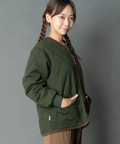 キルティングワッフルカーデ