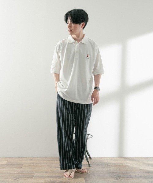 ITEMS URBANRESEARCH(アイテムズ アーバンリサーチ)の「コットンリネン ストライプパンツ(その他パンツ・メンズ・グリーン/ブラック/アイボリー・LARGE/MEDIUM)」の15枚目の写真