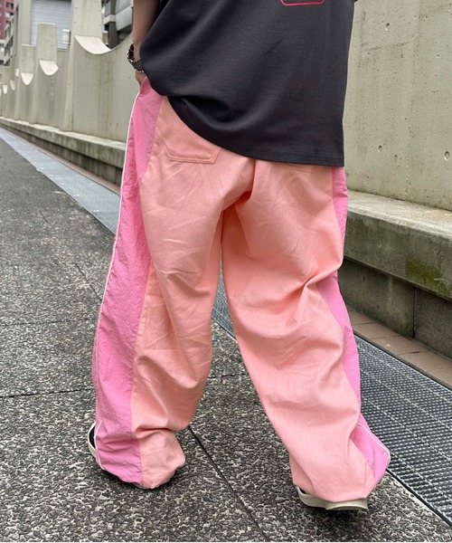 sedacle（セダクル）の「ナイロン切り替えルーズパンツ（カーゴパンツ