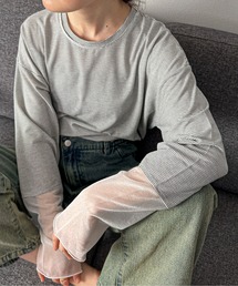 feepur | 異素材スリーブシアーロンTee(Tシャツ/カットソー)