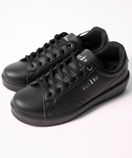EASTBOY(イーストボーイ)の「EASTBOY/イーストボーイ ブランド ロゴ 厚底 軽量 コートウェッジソール シューズ(スニーカー・レディース・ブラック/ホワイト・22.5cm/23cm/23.5cm/24cm/24.5cm)」の2枚目の写真