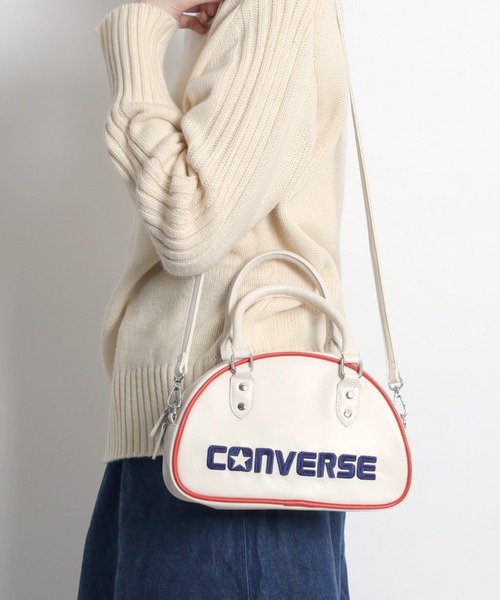 CONVERSE（コンバース）の「【CONVERSE/コンバース】round hand bagラウンド ボストン ハンドバッグ（ハンドバッグ・レディース・ブラック/オフホワイト・FREE）」の11枚目の写真