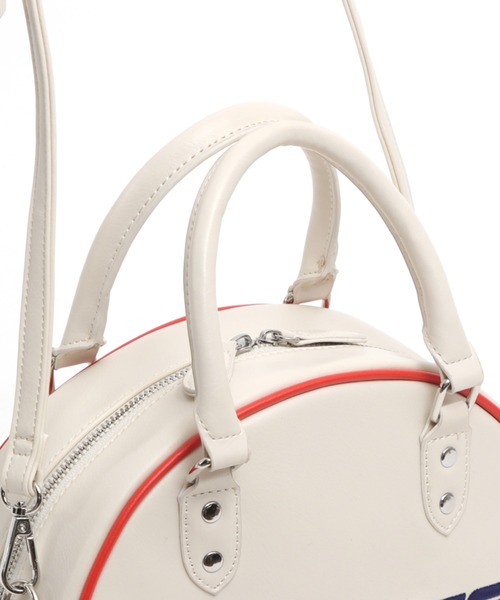 CONVERSE（コンバース）の「【CONVERSE/コンバース】round hand bagラウンド ボストン ハンドバッグ（ハンドバッグ・レディース・ブラック/オフホワイト・FREE）」の6枚目の写真