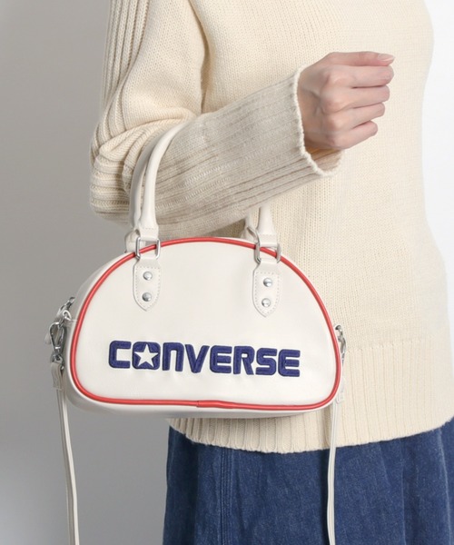 CONVERSE（コンバース）の「【CONVERSE/コンバース】round hand bagラウンド ボストン ハンドバッグ（ハンドバッグ・レディース・ブラック/オフホワイト・FREE）」の5枚目の写真