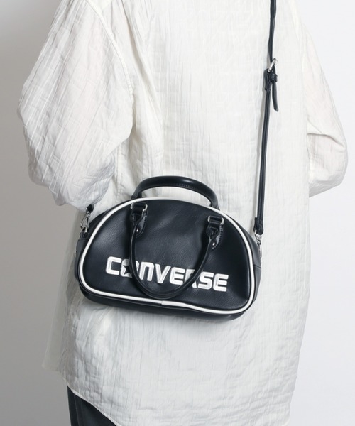 CONVERSE（コンバース）の「【CONVERSE/コンバース】round hand bagラウンド ボストン ハンドバッグ（ハンドバッグ・レディース・ブラック/オフホワイト・FREE）」の8枚目の写真