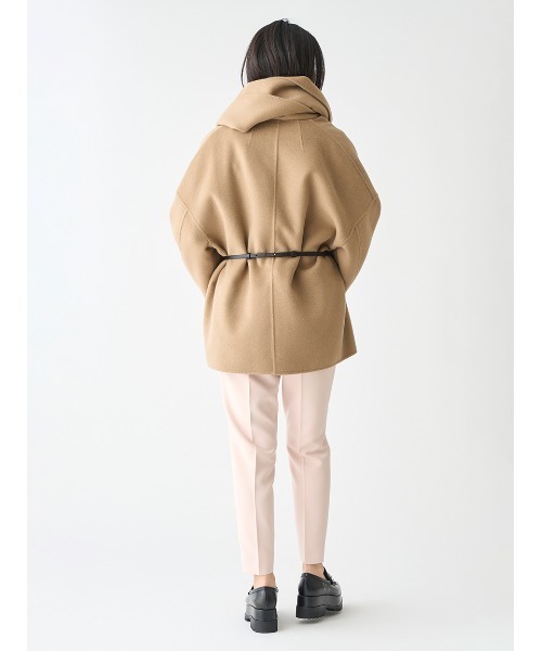 CELFORD（セルフォード）の「ミドル丈リバーコート（ノーカラーコート・レディース・アイボリー/ネイビー/イエロー/キャメル・FREE）」の16枚目の写真