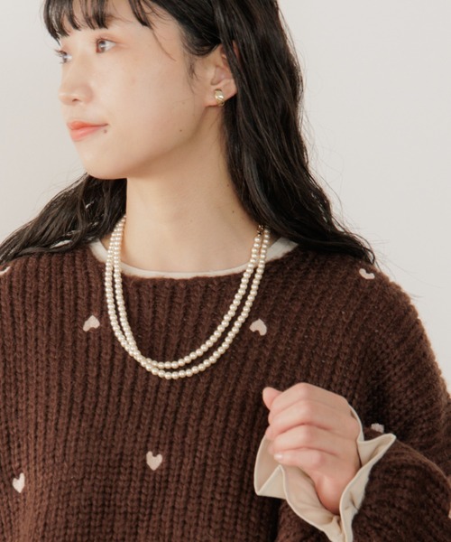 flower（フラワー）の「ロングパールネックレス（ネックレス・レディース・アイボリー/ホワイト・FREE）」の3枚目の写真