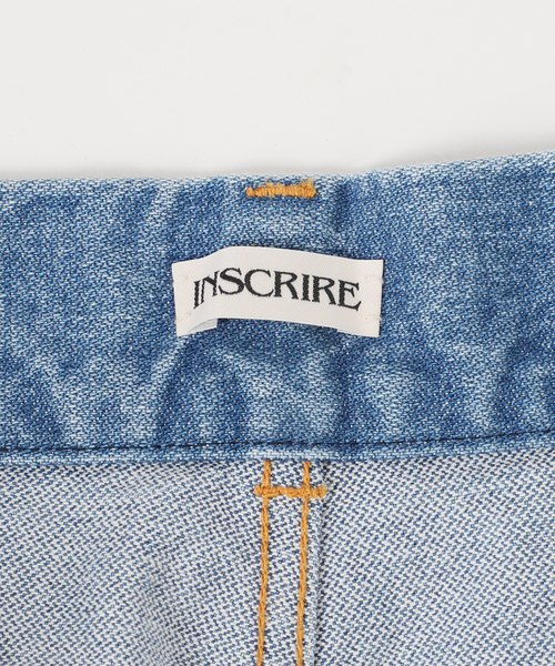 新品　INSCRIR（アンスクリア）コンビパンツ　36サイズ INSCRIRE(アンスクリア)｜Combine Two パンツ/ストライプ×デニム の