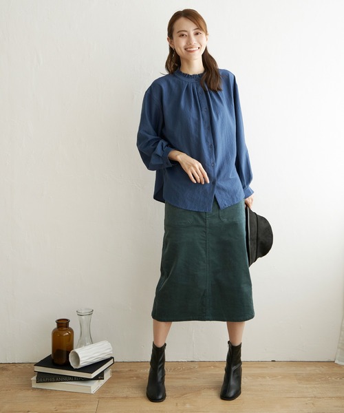 ikka（イッカ）の「コーデュロイスカート（スカート・レディース・チャコールグレー/グリーン/ベージュ/オフホワイト・M/L/S）」の12枚目の写真