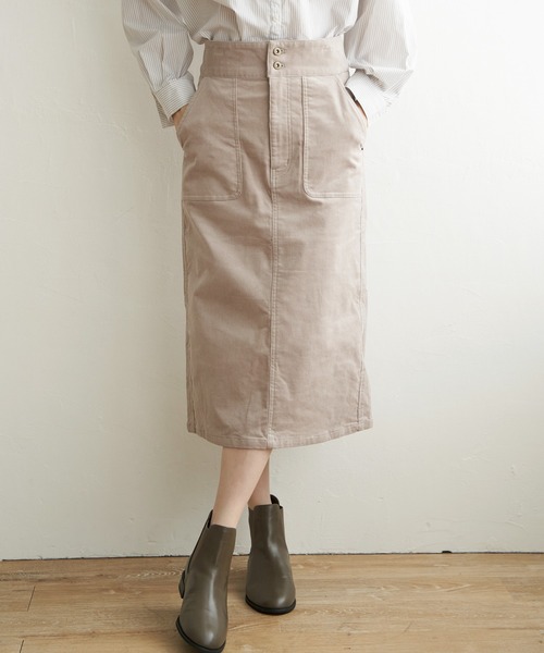ikka（イッカ）の「コーデュロイスカート（スカート・レディース・チャコールグレー/グリーン/ベージュ/オフホワイト・M/L/S）」の13枚目の写真
